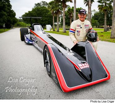 Don Garlits with electric dragsterdragsgter
